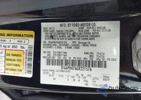 2016 Ford Fusion Se from USA, damaged, VIN 3FA6P0H76GR221576